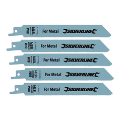 SILVERLINE RECIPROCATING SAW BLADES (5) - 150MM METAL