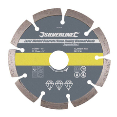 SILVERLINE 115MM DIAMOND DISC - CONCRETE & STONE