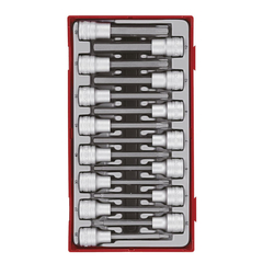 TENG TOOLS 1/2" LONG HEX & TX BIT SOCKET SET - 15 PIECES
