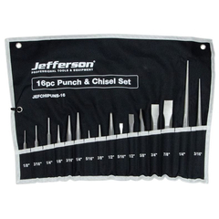 JEFFERSON 16 PIECE CHISEL AND PUNCH SET