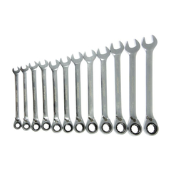 JEFFERSON 12 PIECE REVERSIBLE RATCHET SPANNER SET