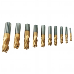 Bernardo 10 Piece HSS TiN End Mill Set