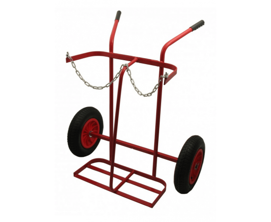 PORTABLE WELDING GAS TROLLEY WITH PNEUMATIC TYRES