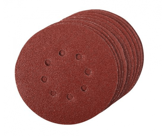 150MM 80G HOOK & LOOP SANDING DISCS (10)