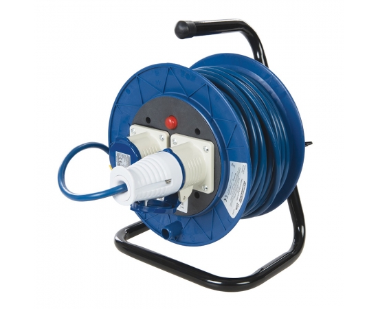ELECTRICAL CABLE REEL 240V 25M 2 X 16AMP SOCKETS