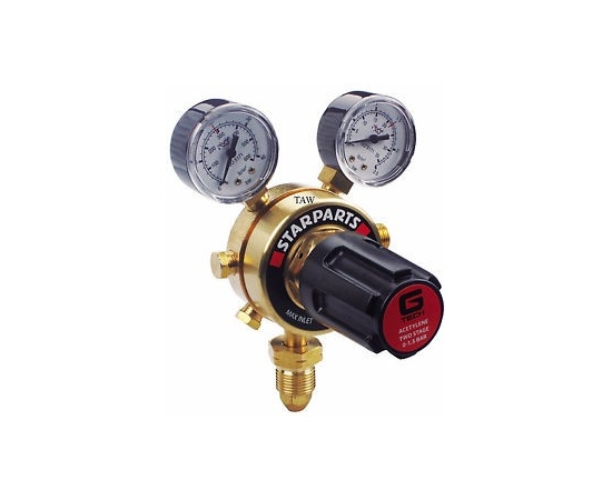 STARPARTS SINGLE STAGE ACETYLENE REGULATOR - DUAL GAUGE