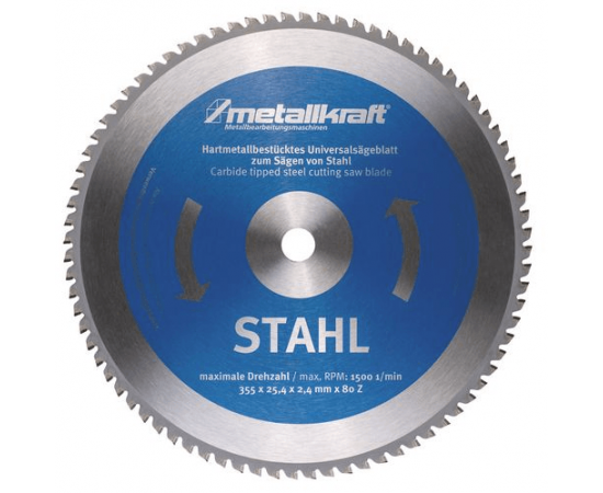 METALLKRAFT 14" STEEL SAW BLADE 25.4MM X 80T