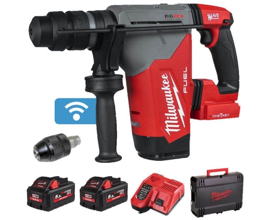 MILWAUKEE M18 FUEL SDS PLUS HAMMER DRILL WITH ONE KEY & FIXTEC CHUCK - KIT