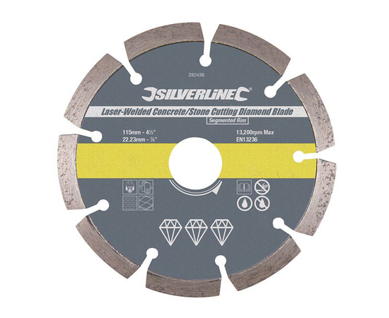 SILVERLINE 115MM DIAMOND DISC - CONCRETE & STONE