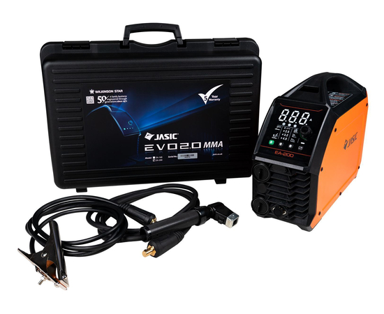JASIC EVO ARC 200 PFC WELDER C/W CASE & LEADS