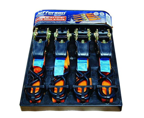 JEFFERSON 5.0M X 25MM ORANGE RATCHET STRAP