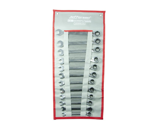 JEFFERSON 12 PIECE REVERSIBLE RATCHET SPANNER SET