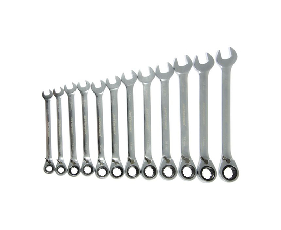 JEFFERSON 12 PIECE REVERSIBLE RATCHET SPANNER SET