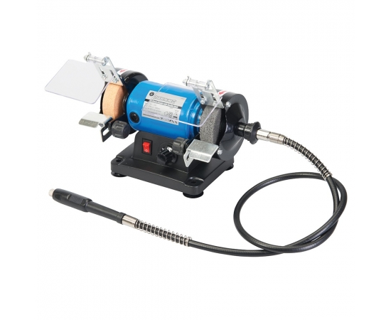 SILVERLINE 120W BENCH GRINDER WITH BUILT IN DREMEL 75MM