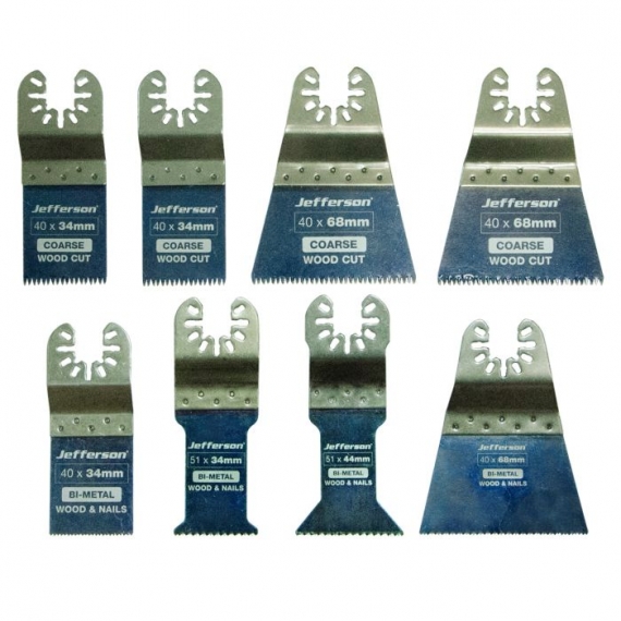 Jefferson 8 Piece Bi-Metal Multi Tool Blade Set