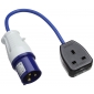 16 Amp Blue Plug to 13 Amp House Socket Converter